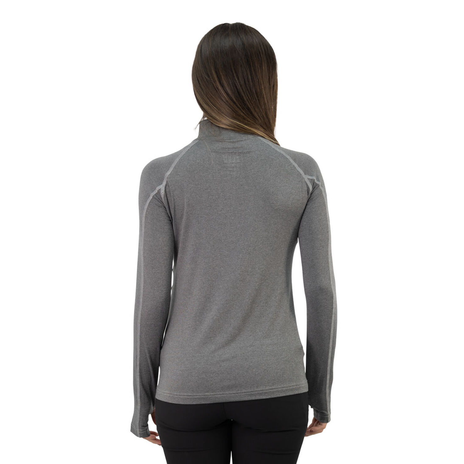 Polera Dry Fit Hw Spx Manga Larga Mujer Carbon Grey image number 3.0